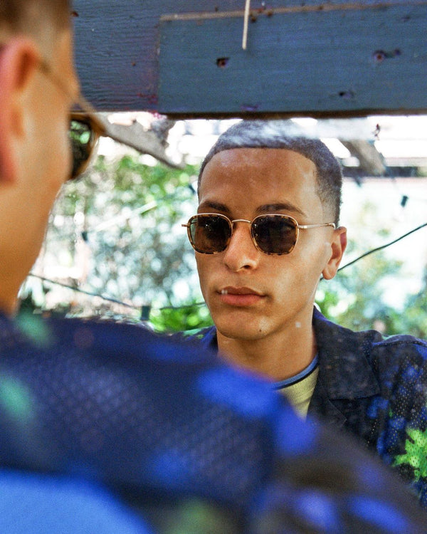 The Groove Pilot / Brushed Gold & Tokyo Tortoise Bio & Vintage Green Lens - Shade Files